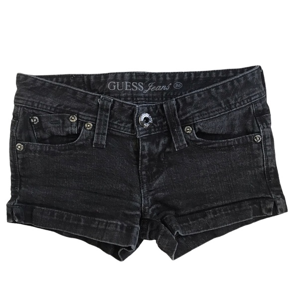 GUESS | Black Denim Shorts